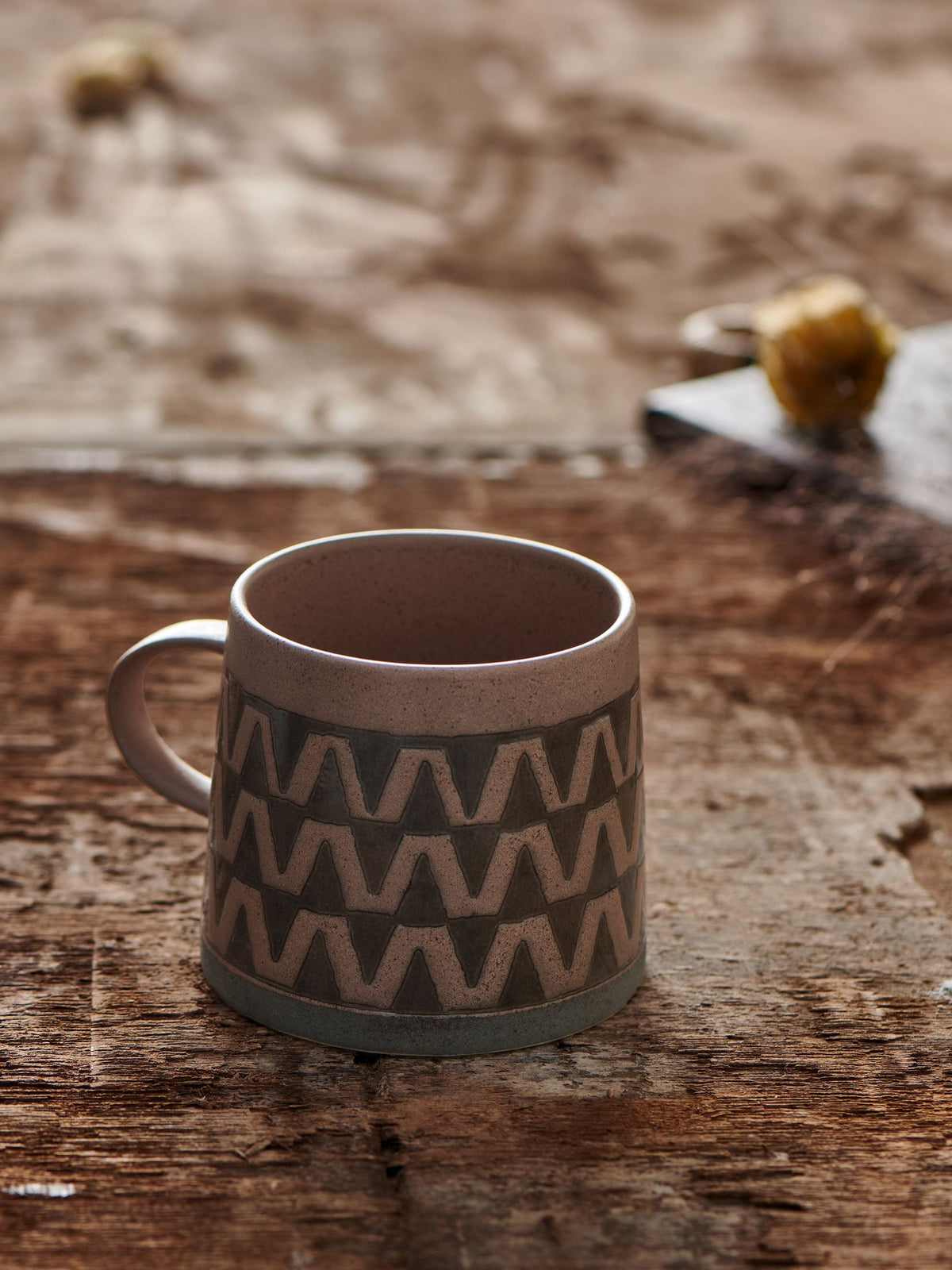 French Connection Terracotta Wax Resist Pattern Mug - British product