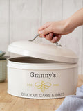Jonnys Sister cream personalised bee cake tin H11cm x D24cm - British product