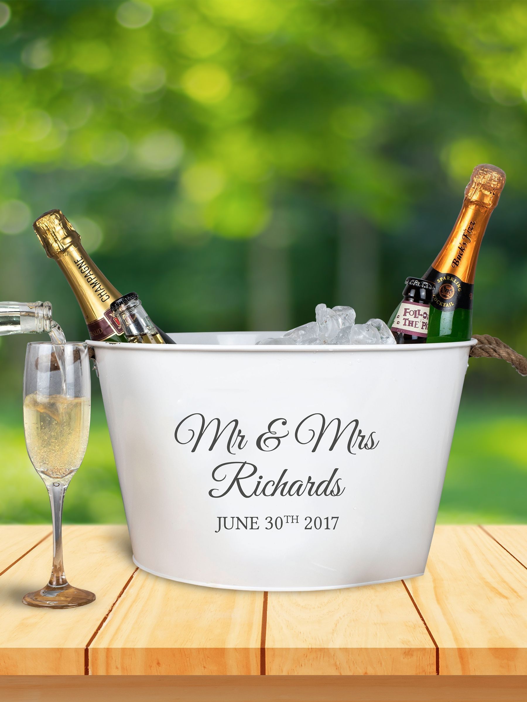 Personalised Wedding Wine Cooler by Jonny's Sister