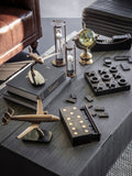 Libra Interiors Brown Columbia Small Wooden Domino Set in Storage Box