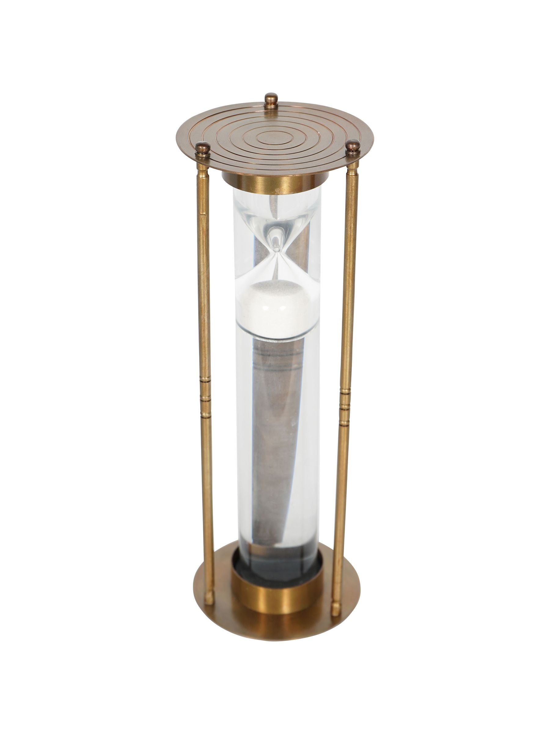 Libra Interiors antique brass sand timer, UK version