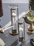 Libra Interiors antique brass sand timer, UK version