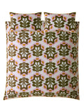 Orla Kiely Blossom Buttercup duvet cover and pillowcase set, imported from the UK