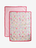 Lucy Tiffney pink and yellow tea towels set of 2, UK version