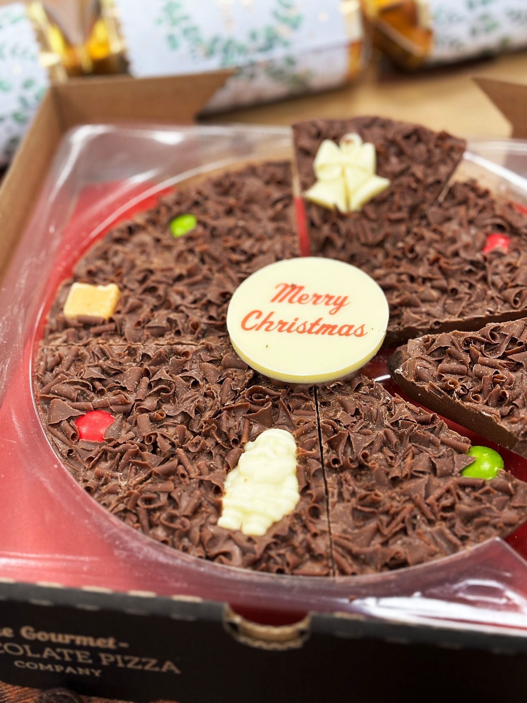 The Gourmet Chocolate Pizza Co Christmas 7 Inch Chocolate Pizza
