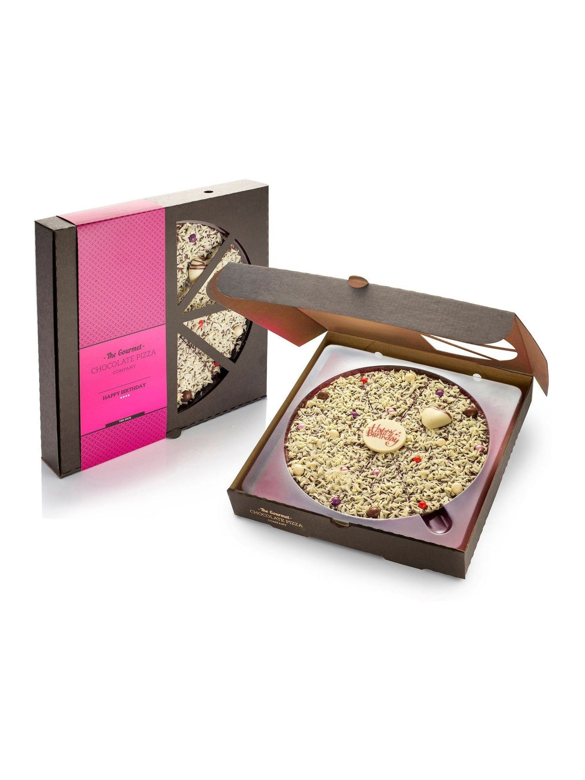 The Gourmet Chocolate Pizza Co Happy Birthday for Her 10inch Chocolate Pizza