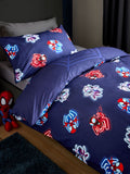 Blue Spidey and Friends duvet cover and pillowcase set Single - British product