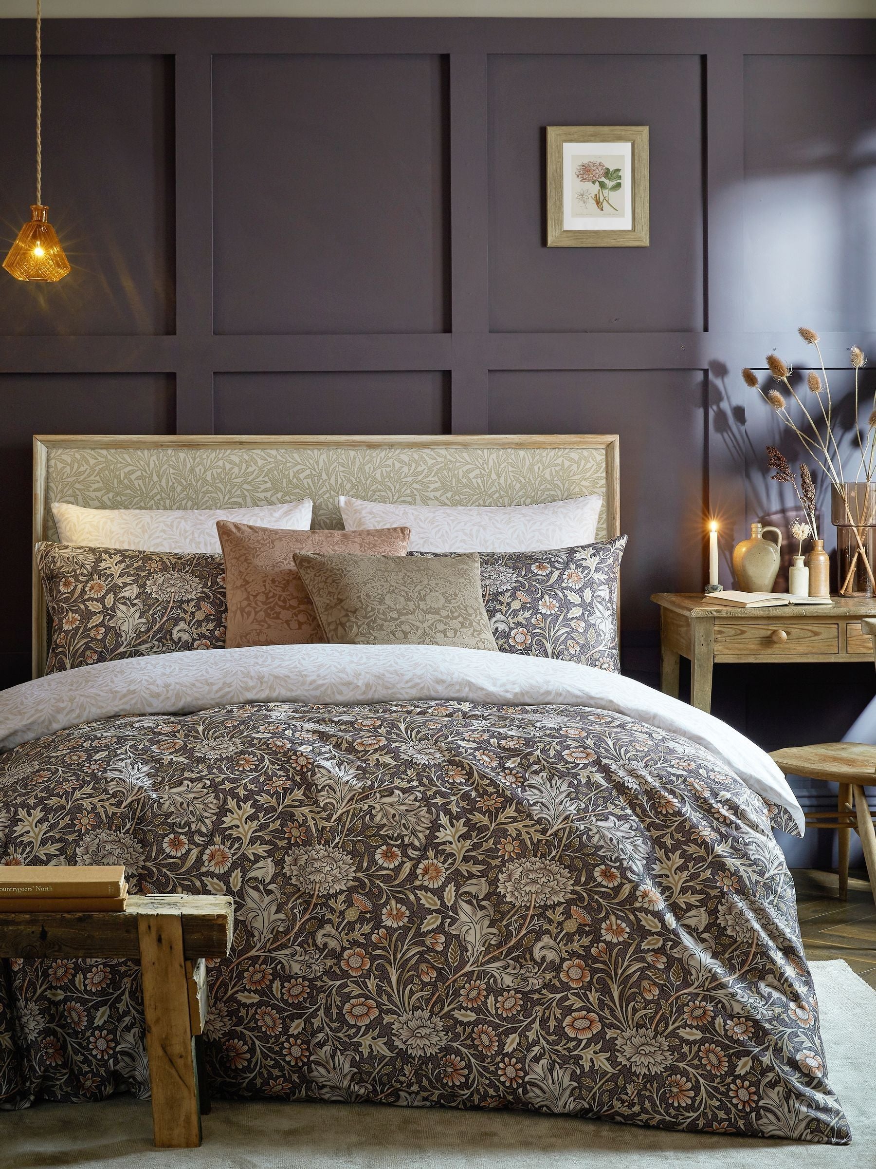 William Morris At Home Heather Double Bough Duvet Cover and Pillowcase Set