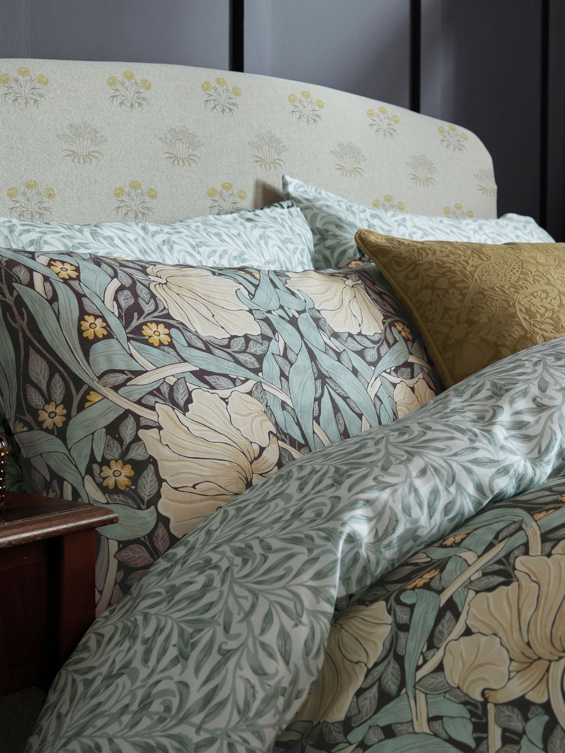 William Morris At Home Indigo Pimpernel Duvet Cover and Pillowcase Set