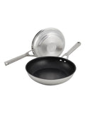 Ninja Silver ZEROSTICK Stainless Steel 2-Piece Frying Pan Set