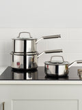 Ninja Silver ZEROSTICK Stainless Steel 3-Piece Pan Set