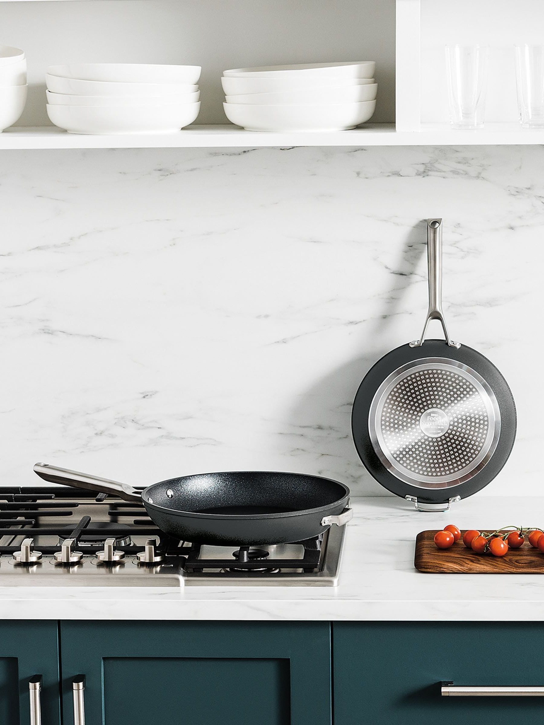 Ninja Grey ZEROSTICK Stackable 2-Piece Frying Pan Set