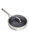 Ninja Silver ZEROSTICK Stainless Steel 26cm Sauté Pan with Lid