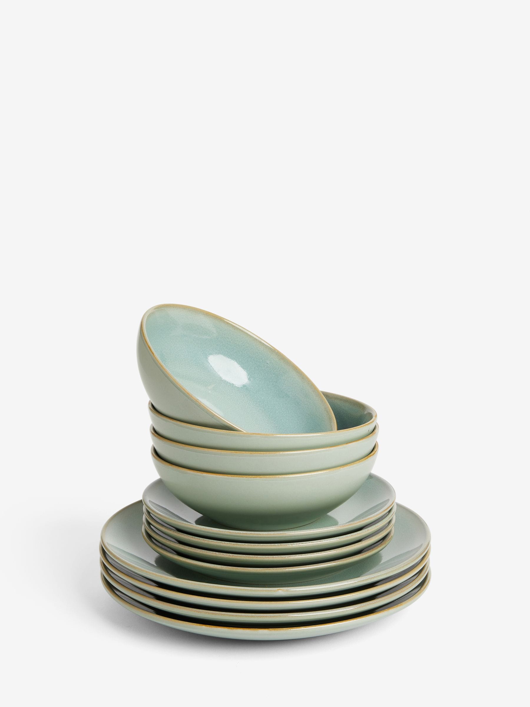 Sage Green Hampton dinner set 12 piece, imported from the UK