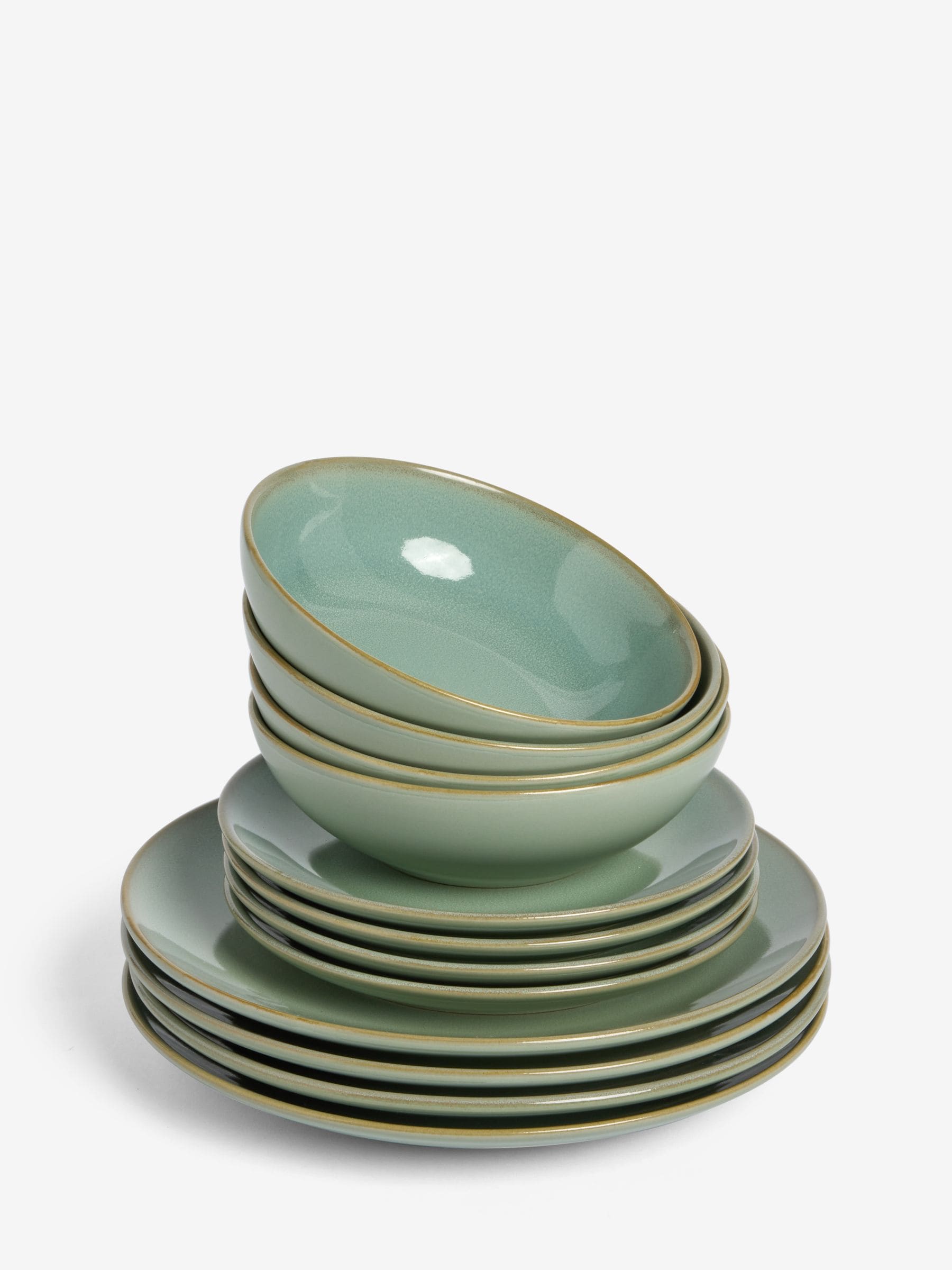 Dinner Plates Sage Green Hampton Set of 4 (British brand)