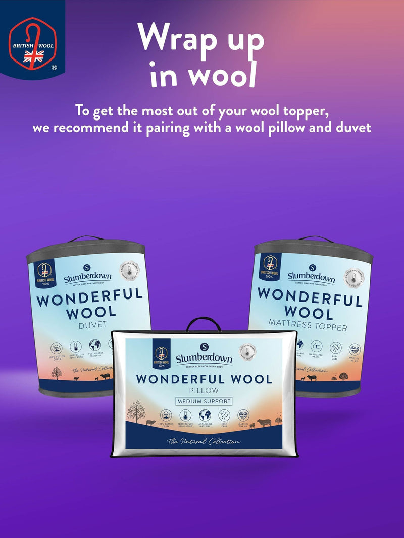 Slumberdown White Wool Mattress Topper (British brand)