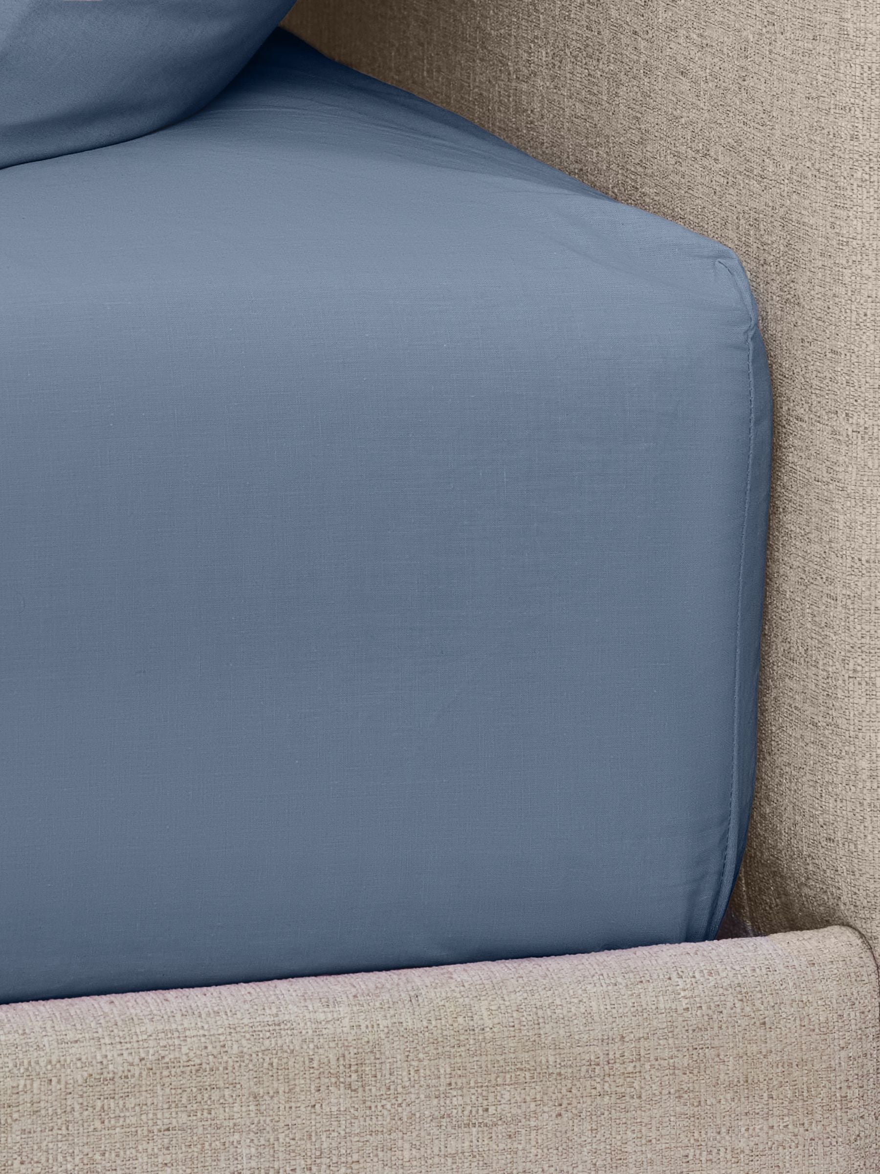 Blue Mid Cotton Rich Extra Deep Fitted Bed Sheet - British product