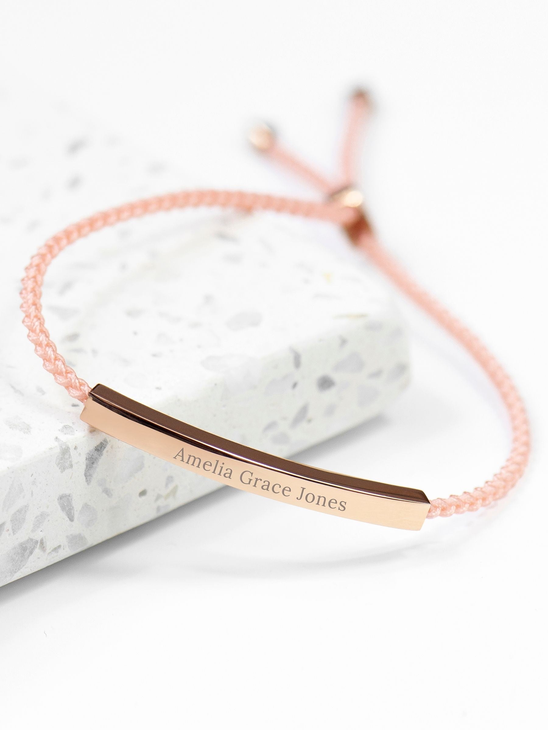 Treat Republic gold tone personalised identity rope bracelet 28cm (British brand)