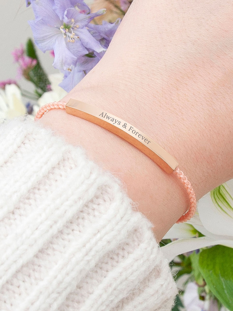 Treat Republic gold tone personalised identity rope bracelet 28cm (British brand)