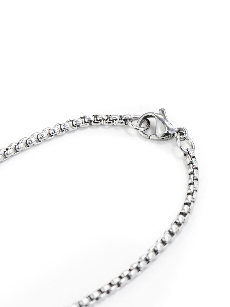 Treat Republic brushed steel dog tag necklace personalised 66cm chain (British brand)