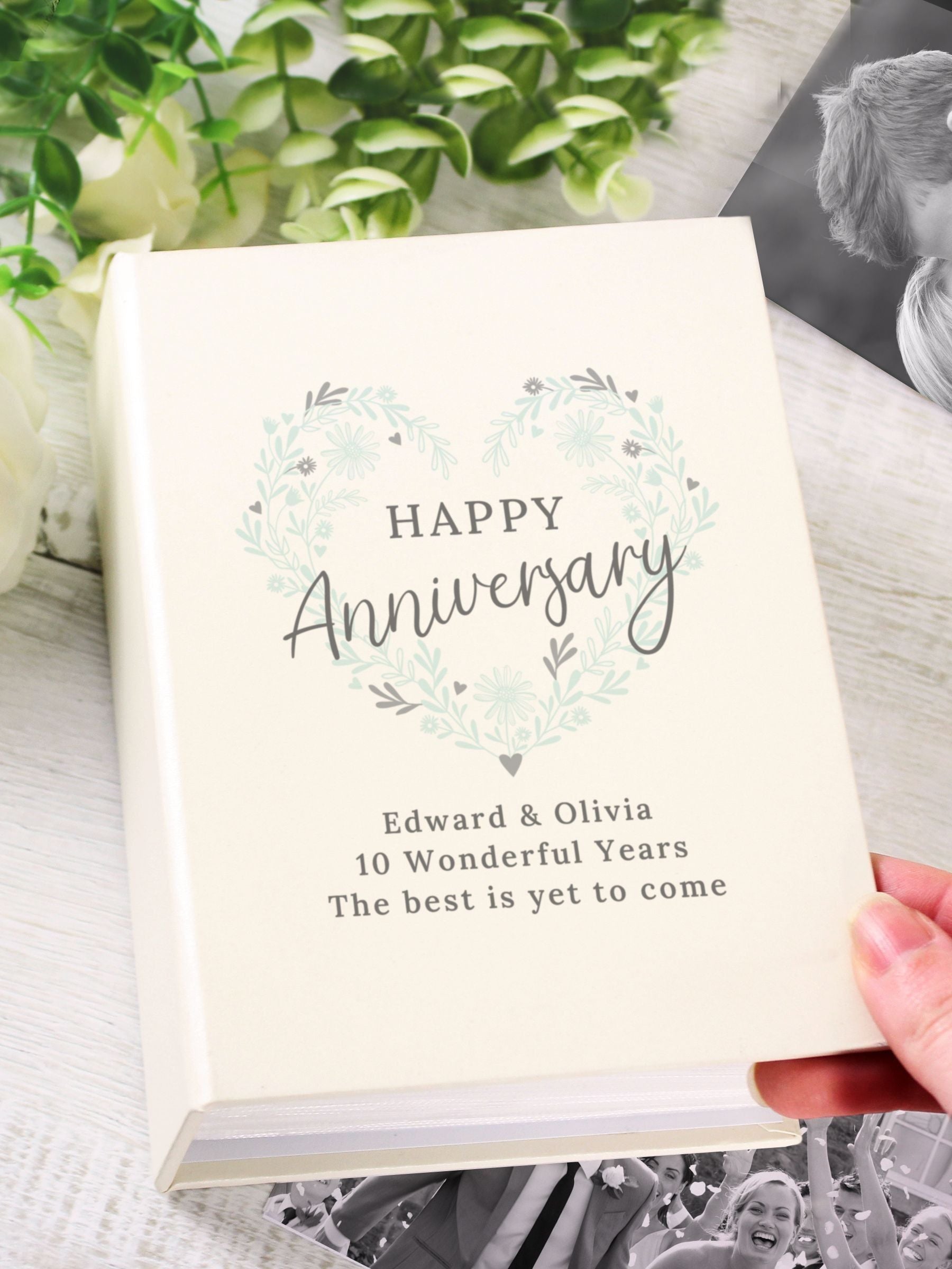 PMC personalised anniversary photo album for 6x4 photos, imported from the UK