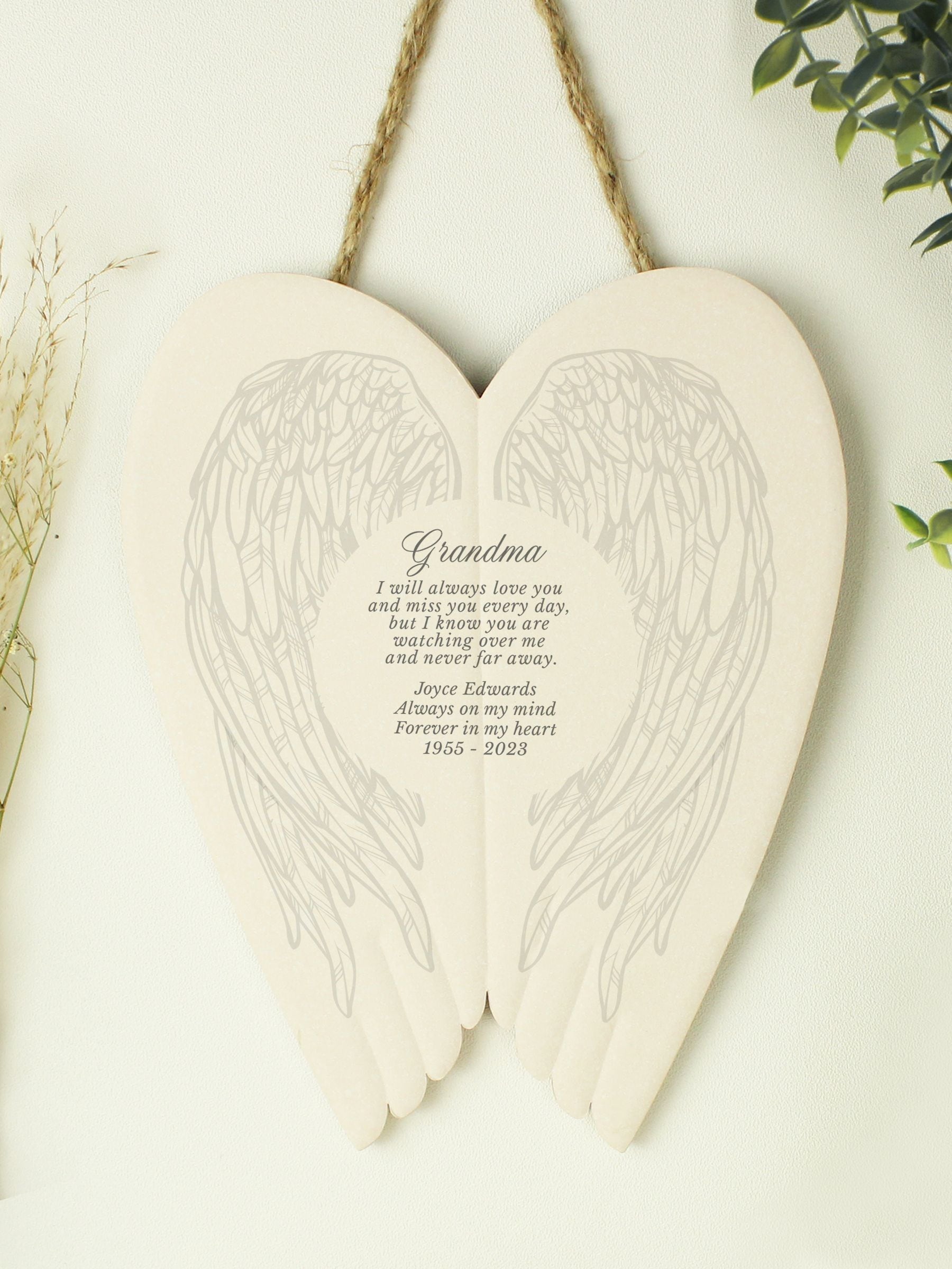 PMC white ceramic wings sympathy memorial decoration, imported from the UK