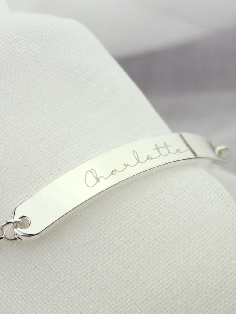 Silver Tone Personalised ID Bracelet By PMC