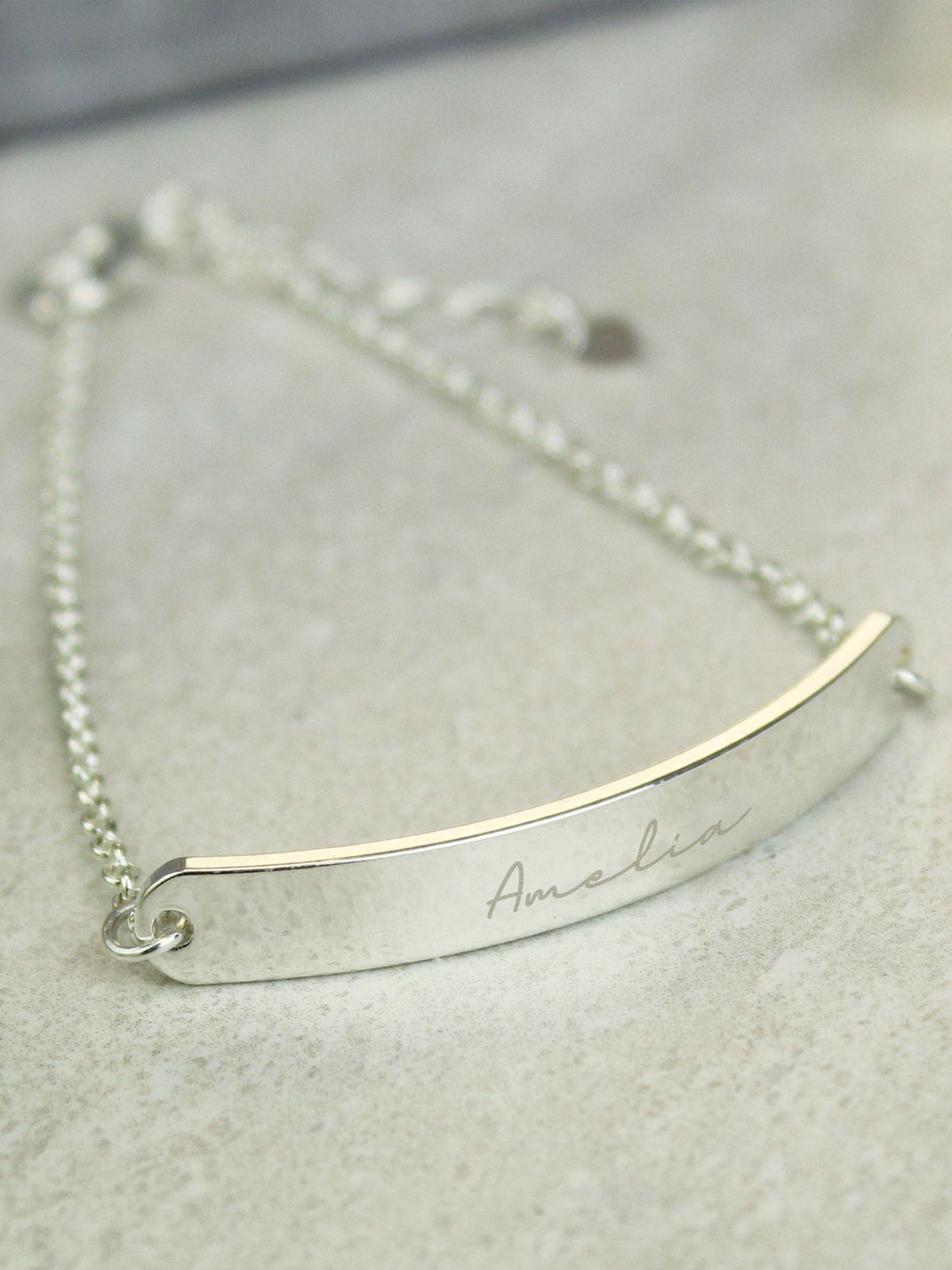 Silver Tone Personalised ID Bracelet By PMC