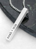 Treat Republic Mens Silver Tone Personalised Necklace