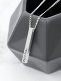 Treat Republic Mens Silver Tone Personalised Necklace