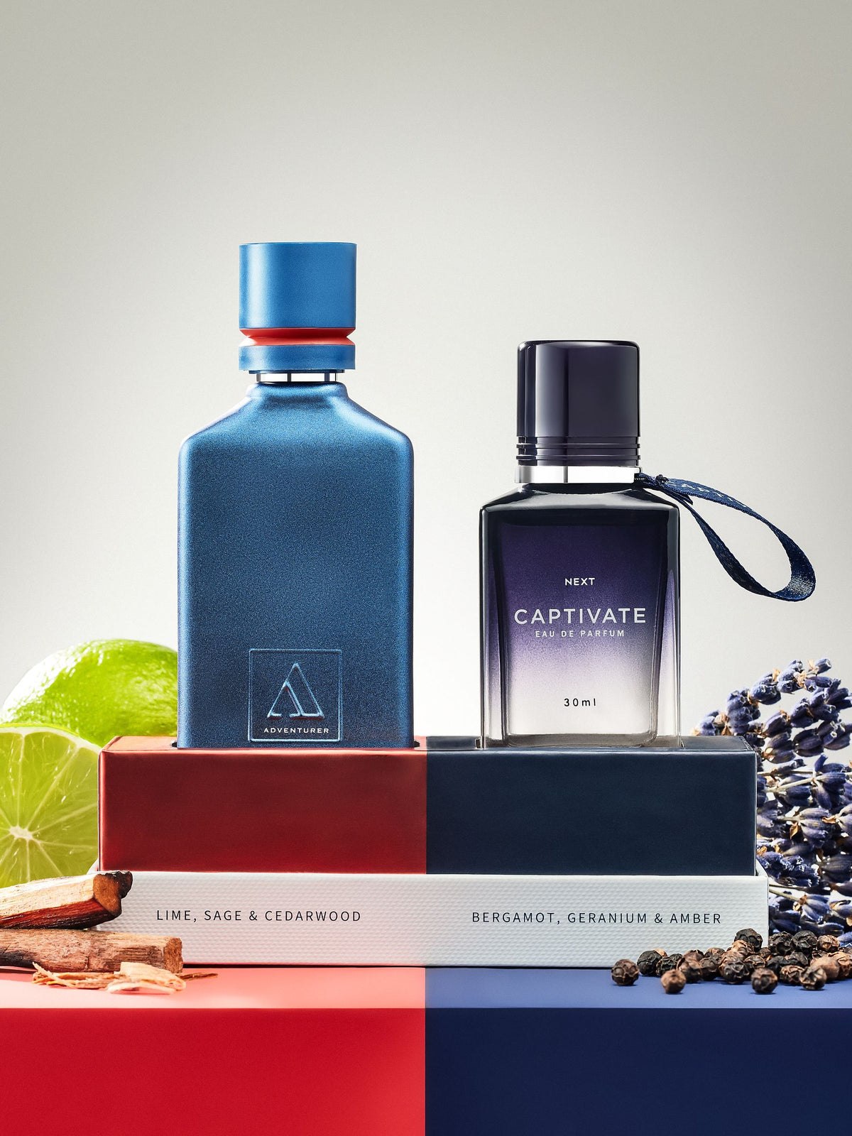 Adventurer and Captivate men's eau de parfum gift set 30ml each (British brand)