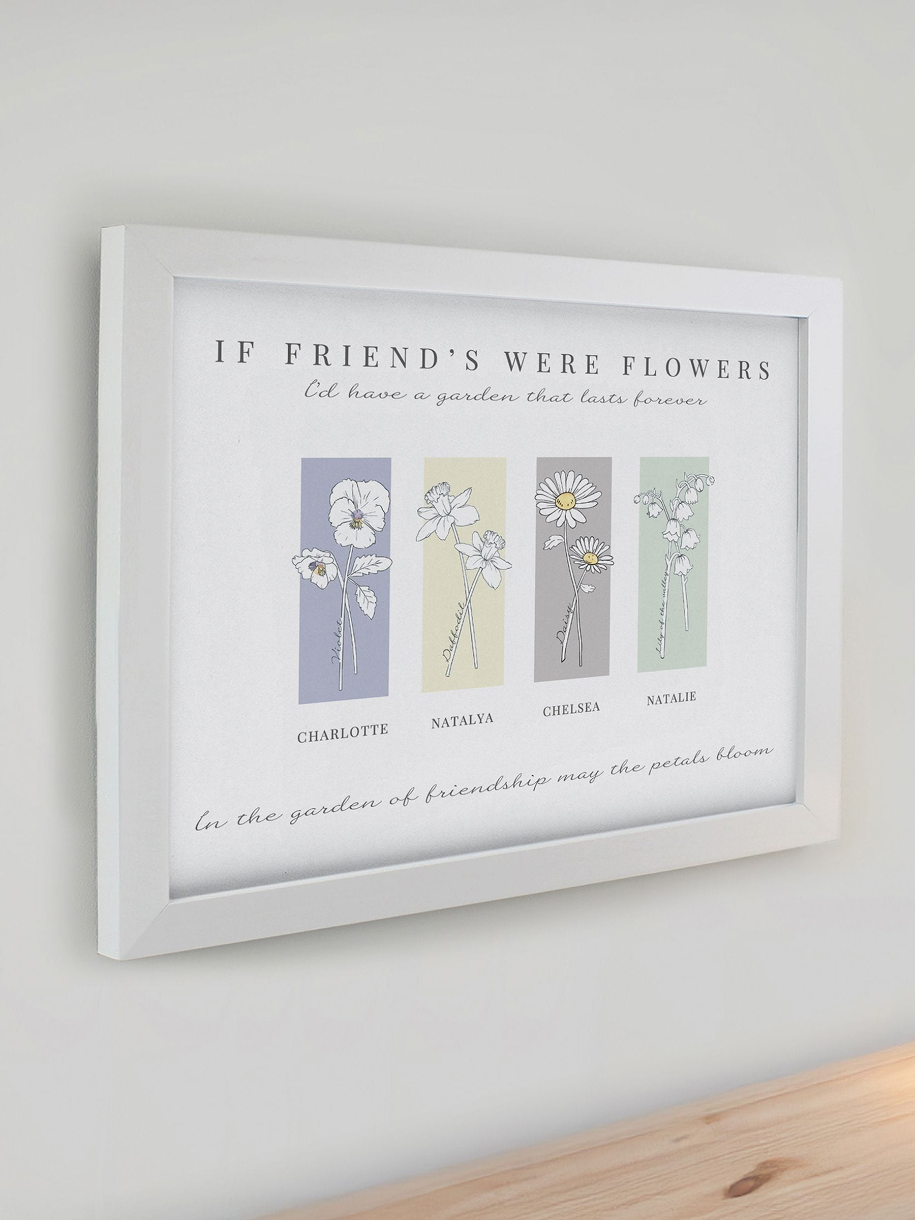 PMC Flower of the Month Framed Print A4, imported from the UK