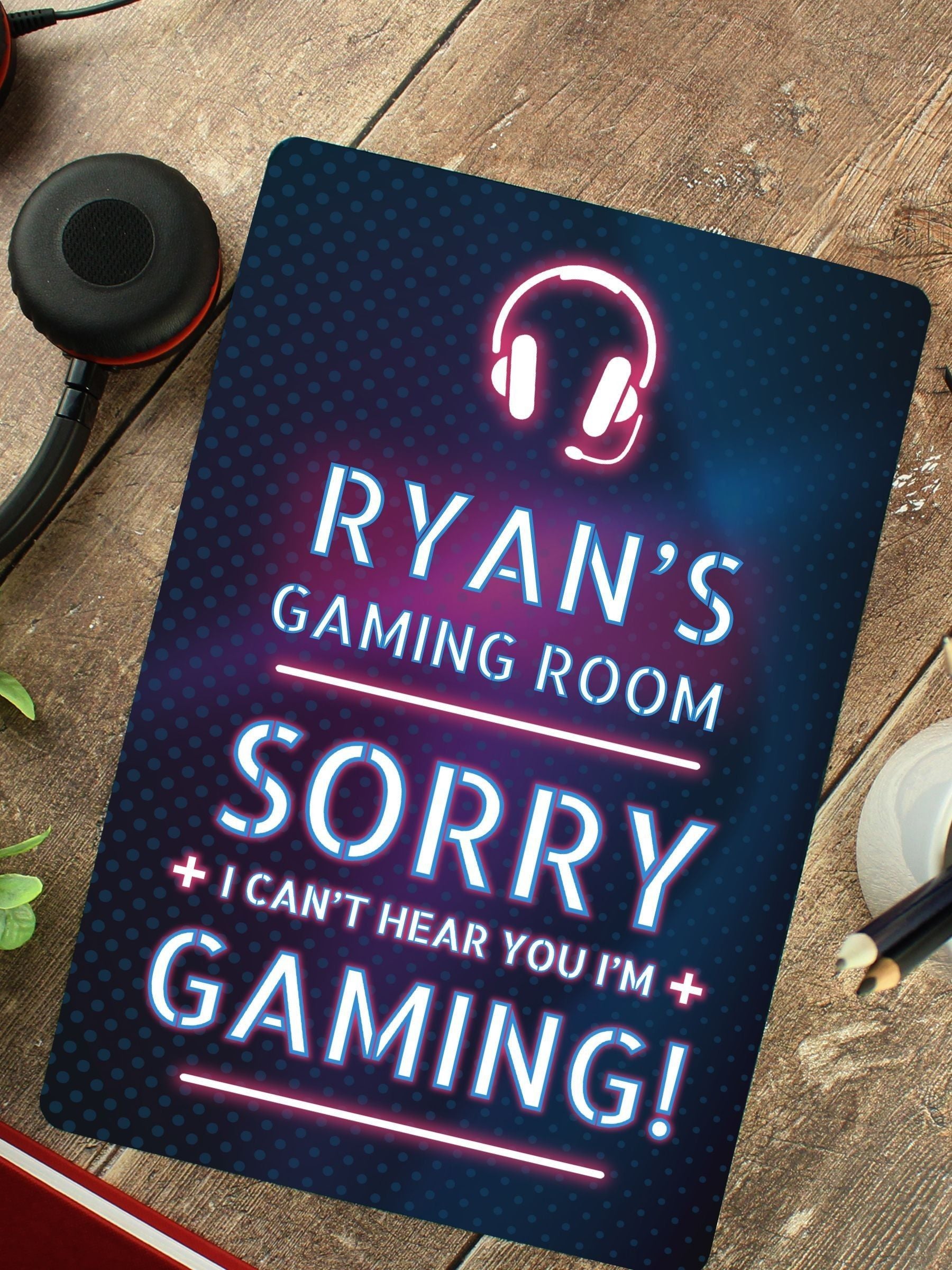PMC personalised I'm gaming metal sign 19.4x30.5cm, imported from the UK