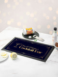 Treat Republic black cocktail bar mat with golden design (British brand)