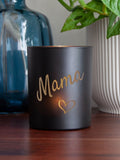 Treat Republic Personalised Heart Black Candle Holder, imported from the UK