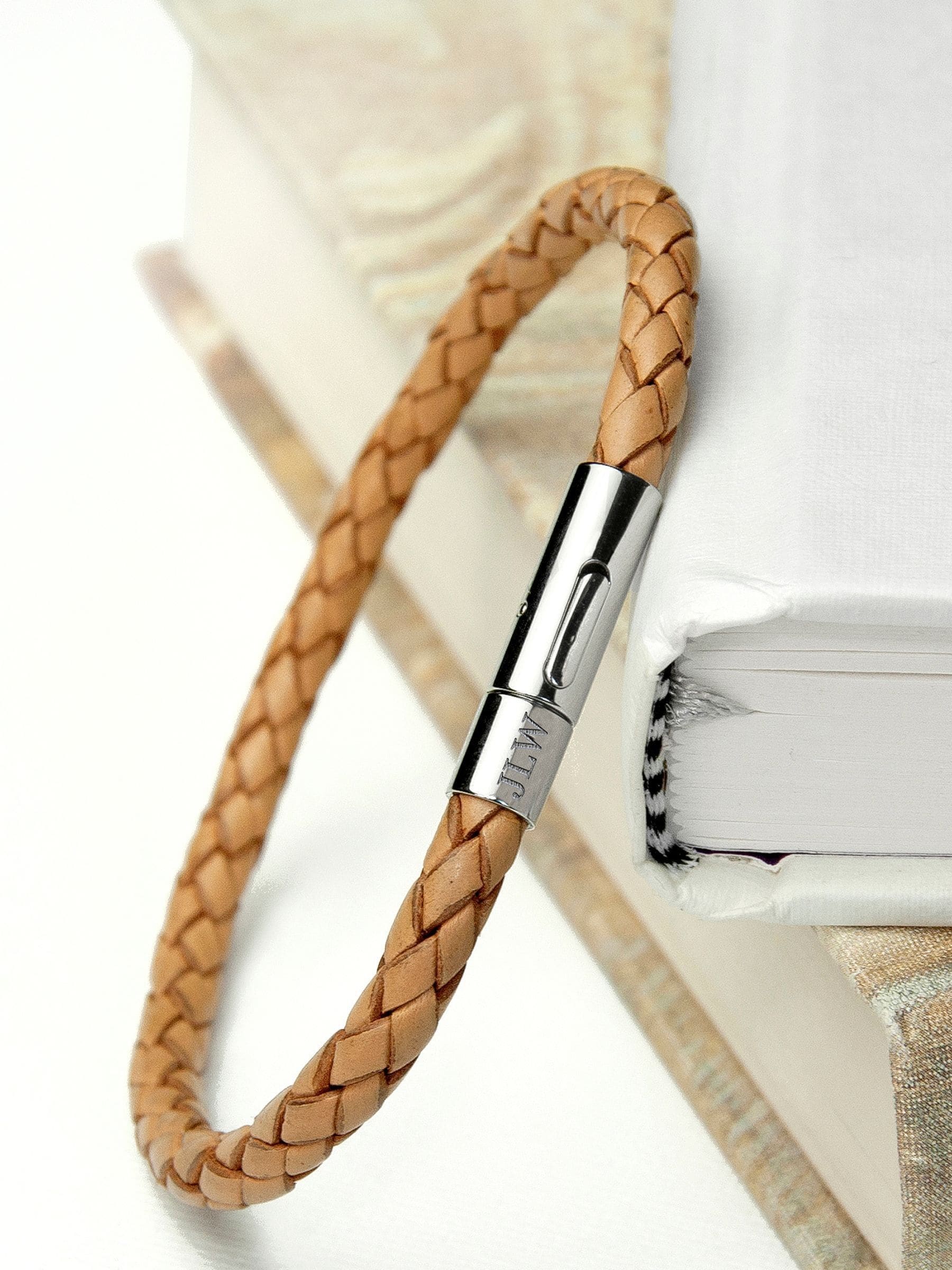 Treat Republic Personalised Woven Brown Bracelet