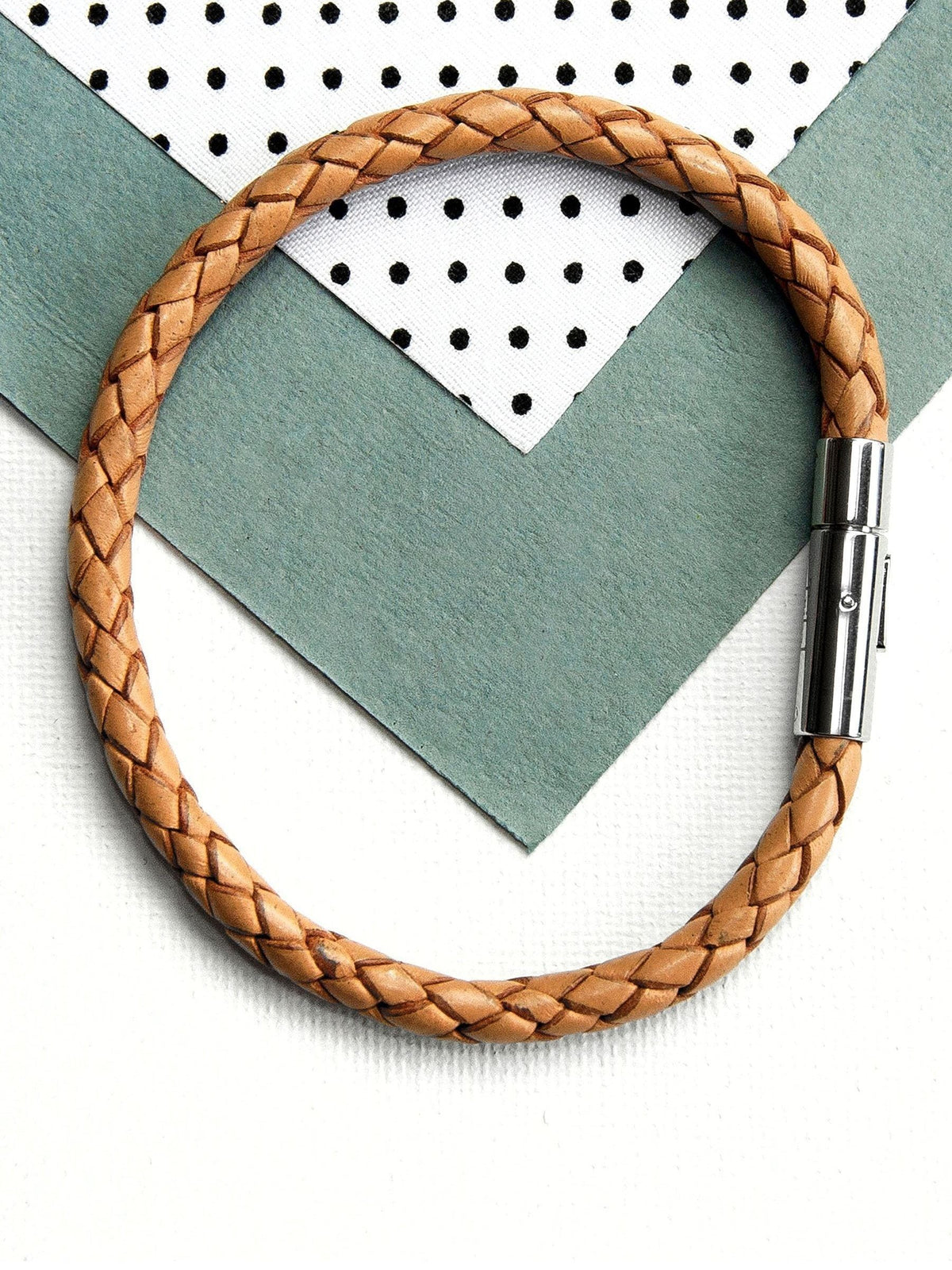 Treat Republic Personalised Woven Brown Bracelet