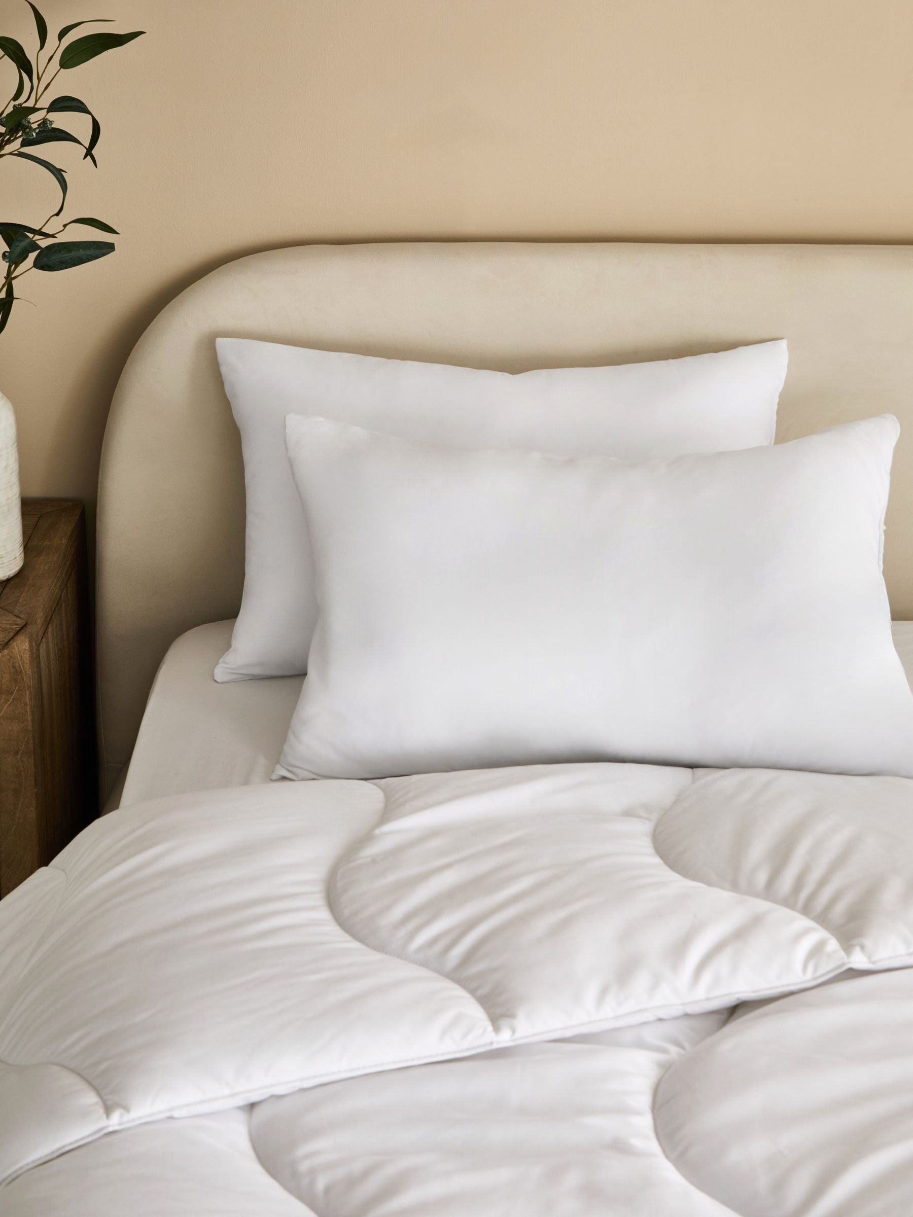Set of two firm ultra allergy defence pillows (British brand)
