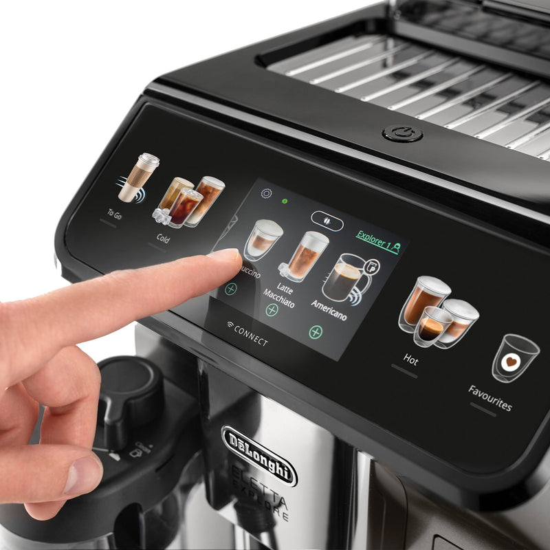 De'Longhi Eletta Explore Hot & Cold Bean to Cup Coffee Machine - British product