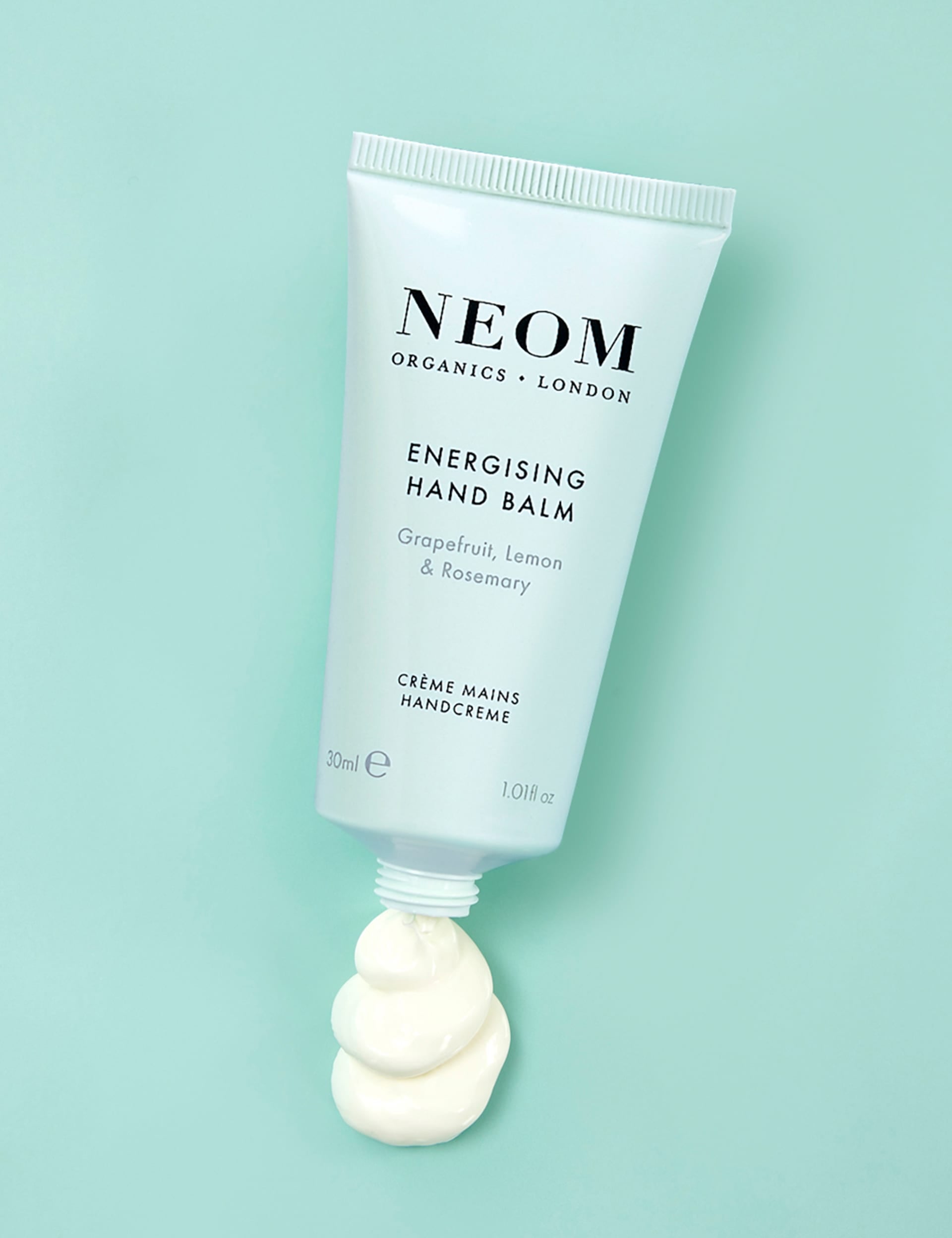 NEOM energising hand balm with grapefruit and rosemary, 30ml - British product