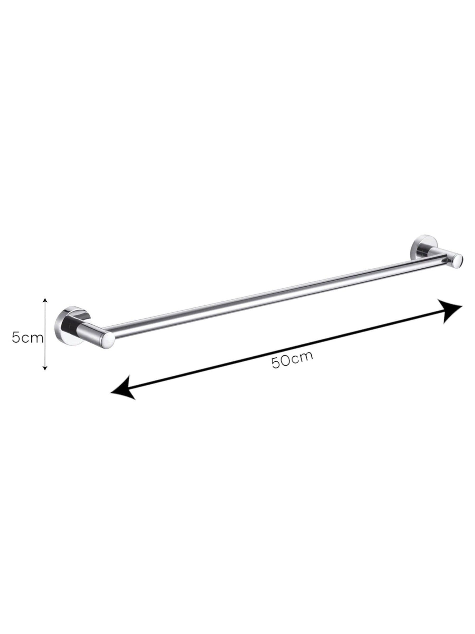 Showerdrape Silver Modernity wall mounted towel rail 50cm (British brand)