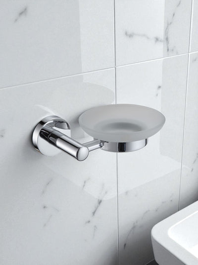 طبق صابون زجاجي مثبت على الحائط Showerdrape Silver Modernity