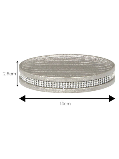 طبق صابون Showerdrape Silver Pzazz Diamante