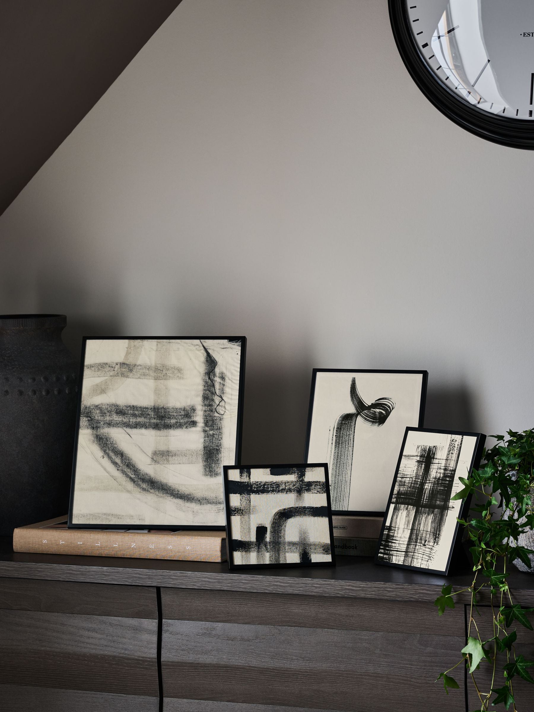 Black Monaco metal photo frame - British product