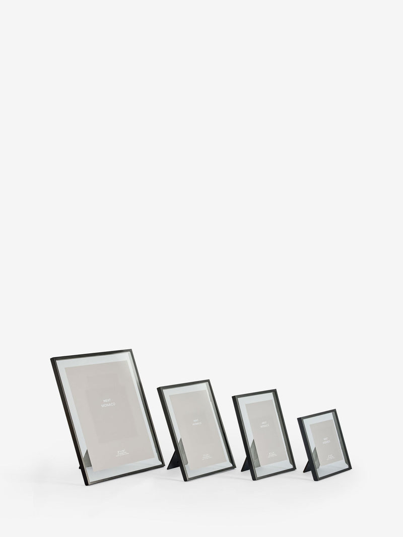 Black Monaco metal photo frame - British product