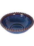 Libra Interiors Blue Mediterranean Reactive Glaze Ceramic Bowl