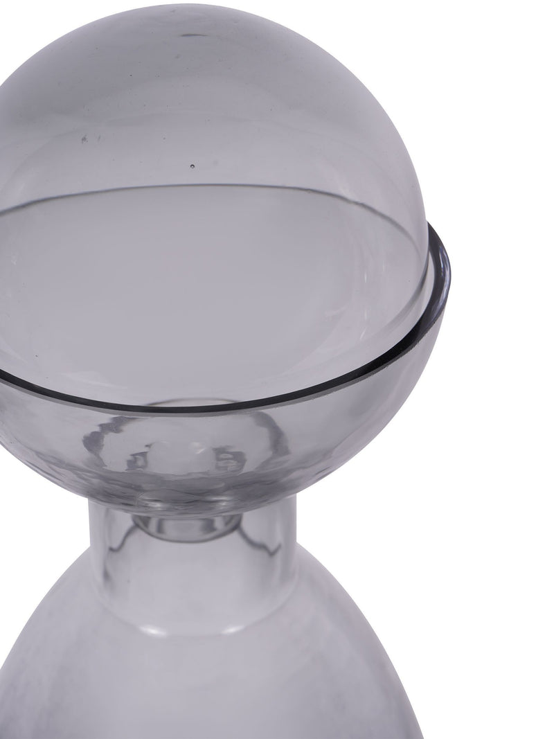 Libra Interiors Grey Vitrum Smoked Bottle Vase 43cm