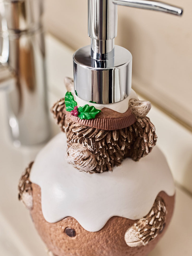 Brown Hamish Christmas Pudding Soap Dispenser