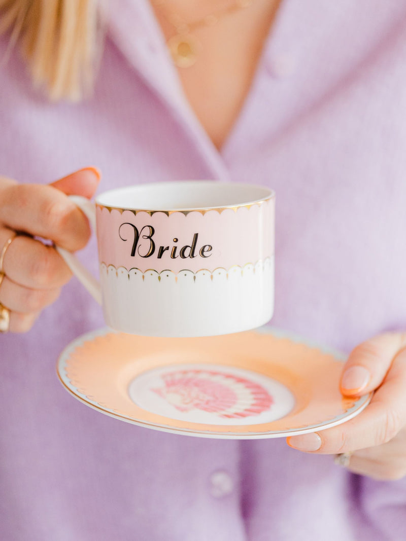 Yvonne Ellen Multi Bride Teacup and Saucer (British brand)