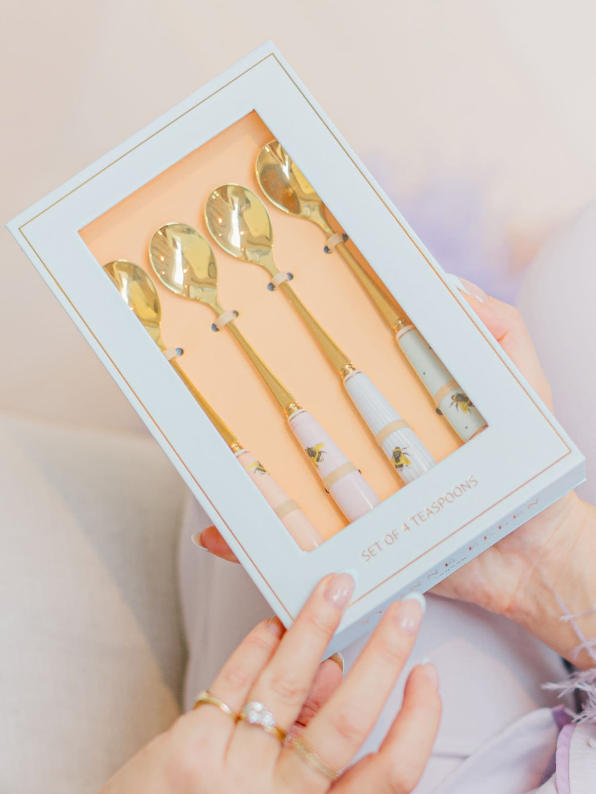 Yvonne Ellen multi bee tea spoons set of 4 (British brand)